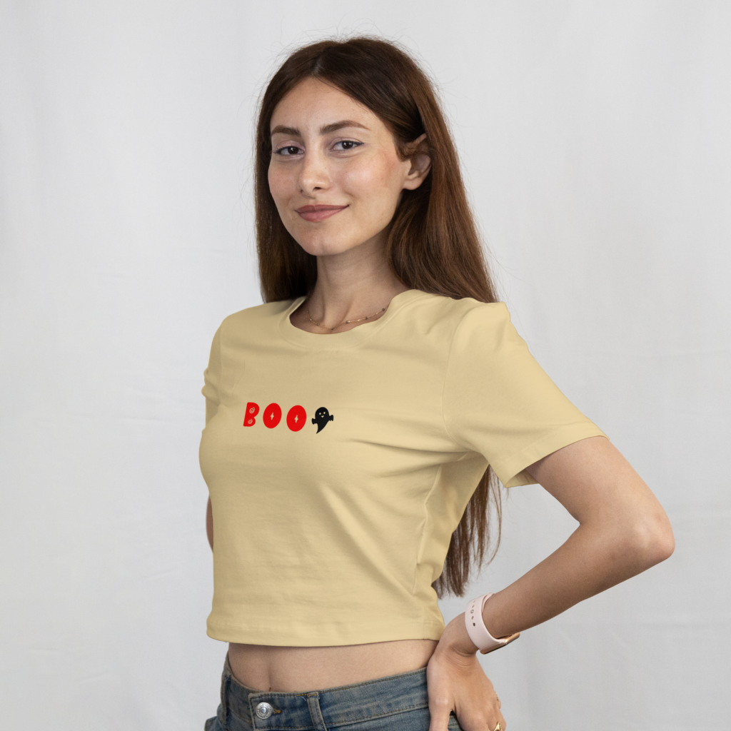 AURAON Boo beige crop top
