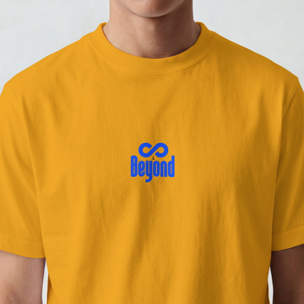 AURAON Infinity and Beyond yellow oversized t-shirt