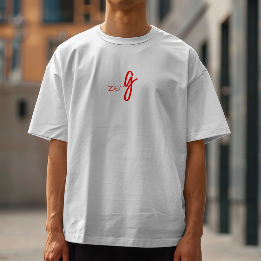 AURAON Zen G white oversized t-shirt