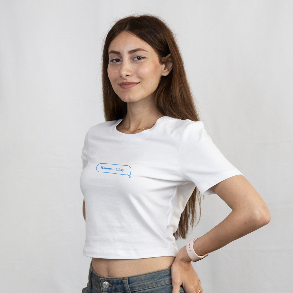 Hmm Okay Women Crop Top