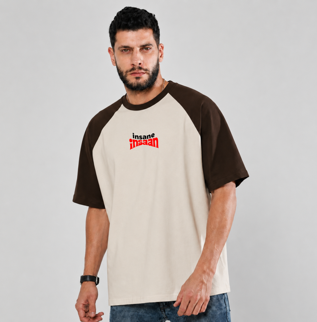 Insane Insaan Men Oversized Raglan TShirt