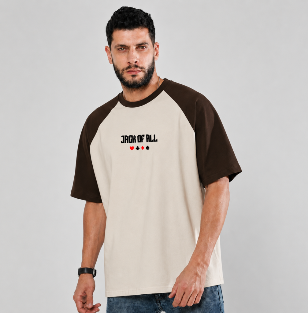 Jack of All Trades Men Oversized Raglan TShirt