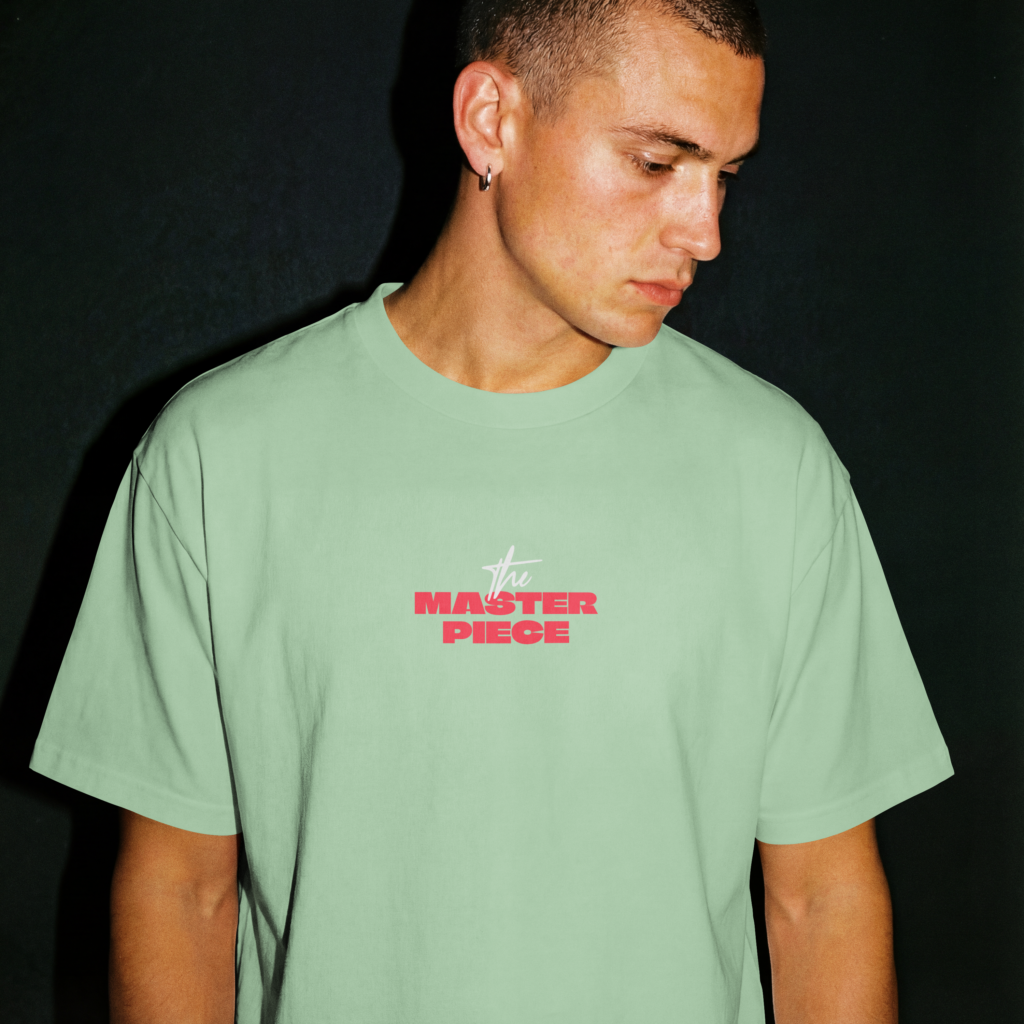 AURAON Masterpiece jade green oversized terry t-shirt