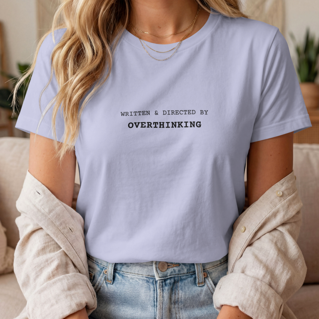 Overthinking (Black) Women Cotton Stretch TShirt