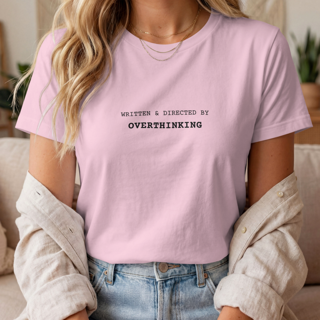 Overthinking (Black) Women Cotton Stretch TShirt