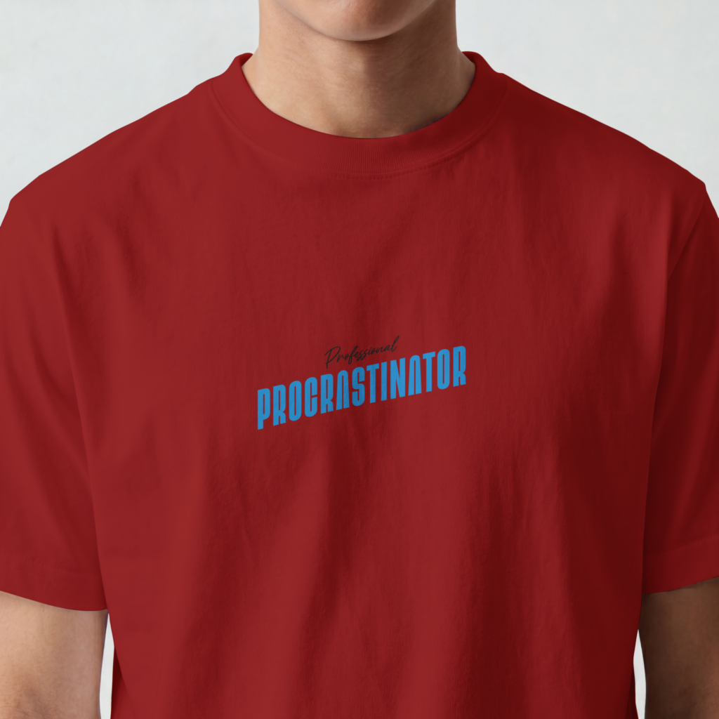 Professional Procrastinator Men Oversized Classic TShirt