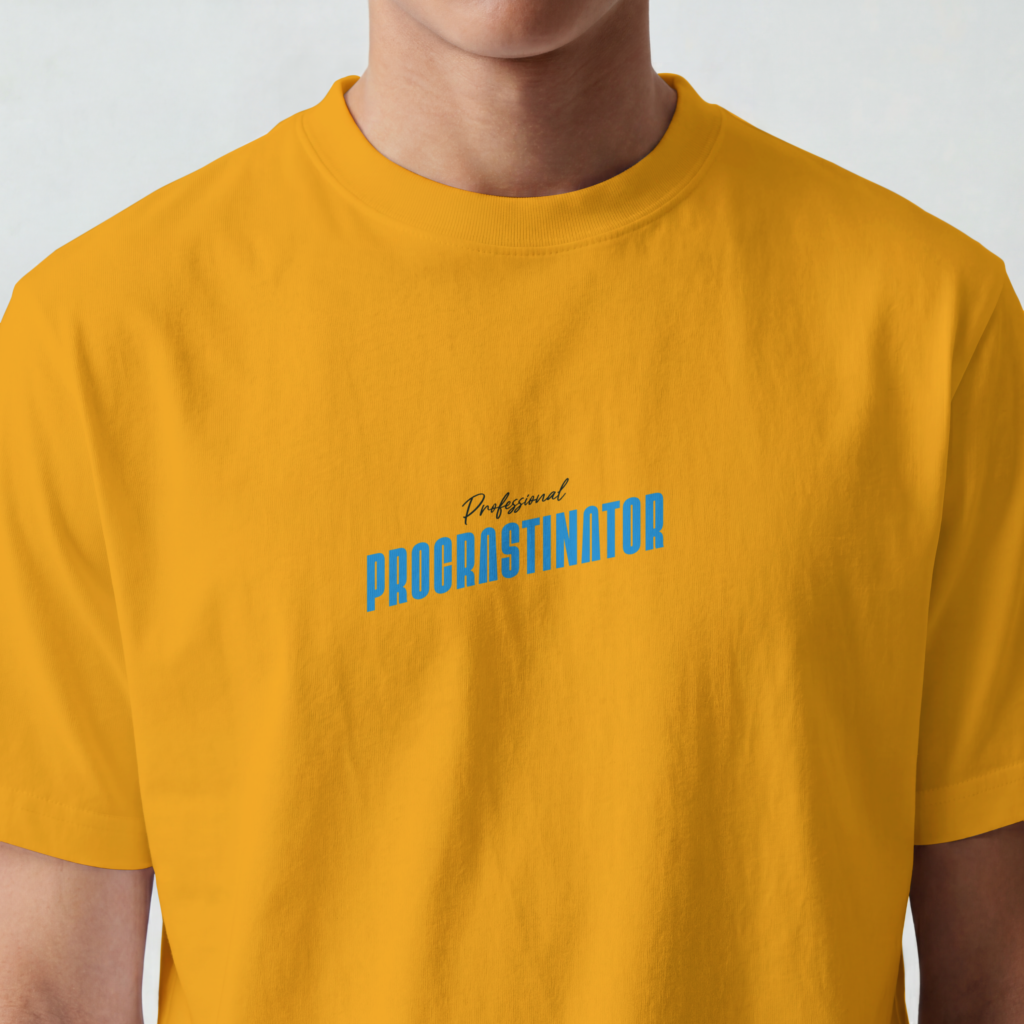 Professional Procrastinator Men Oversized Classic TShirt