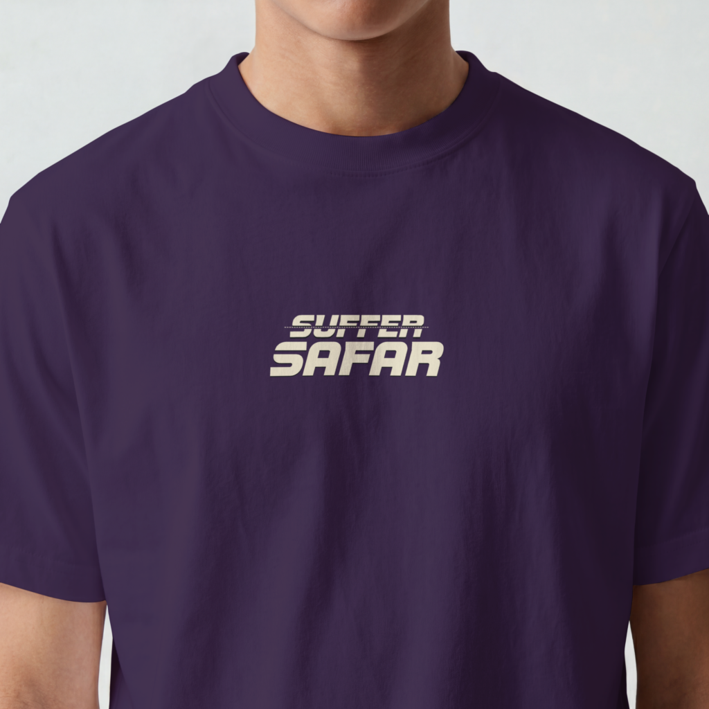 AURAON Suffer Safar purple oversized t-shirt