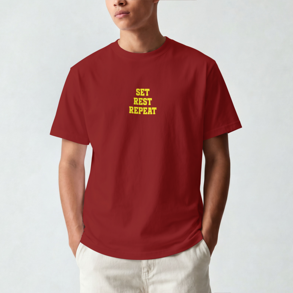 Set Rest Repeat Men Cotton Stretch TShirt