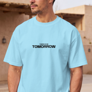 AURAON There Is No Tomorrow white oversized t-shirt