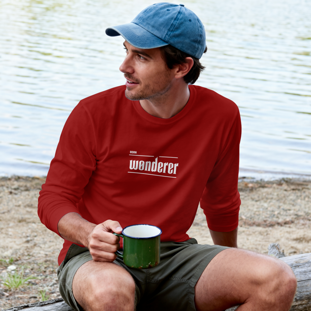 AURAON Born Wonderer men full sleeve t-shirt