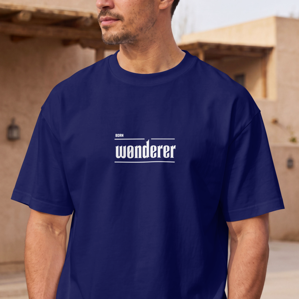 AURAON Born Wonderer white oversized t-shirt